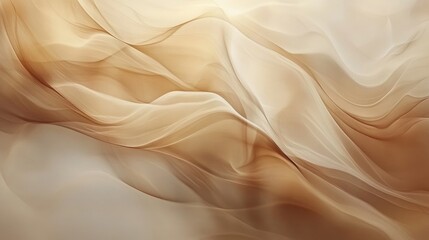 Abstract flowing brown smoke waves with soft lighting, creating a dreamy and atmospheric effect.