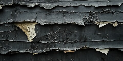 Peeling paint, layered texture, dark surface
