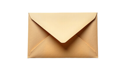 Brown paper envelope clipart, isolated on transparent background. Rustic style for mail, letter, invitation, or document design. Versatile for business or personal communication.