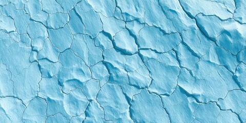 Obraz premium Deep blue glacial ice, fractured surface, sharp cracks, cold texture, ice, brittle, cold
