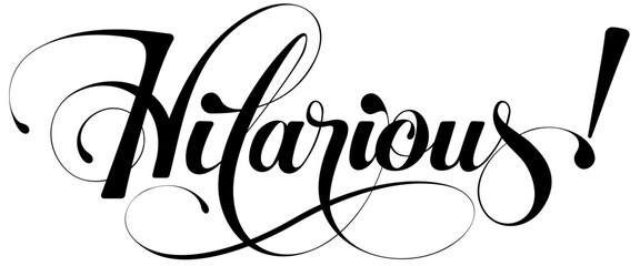 Hiarious - custom calligraphy text