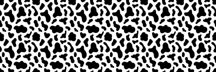 Vector cow seamless pattern. Illustration for milk farm production, covers, print for clothes, posters, cards, banners etc.
