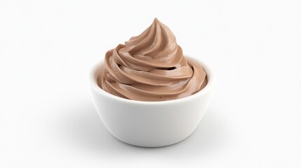Gourmet Chocolate Frozen Dessert in a White Bowl