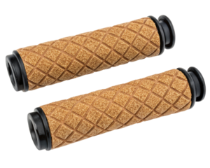 Textured bike handle grips designed for better control on a transparent background