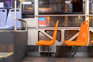 Modern transportation bus interior