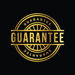 gold color guarantee rubber stamp, icon, flat, design, vector, illustrations, education, style, trendy, collections