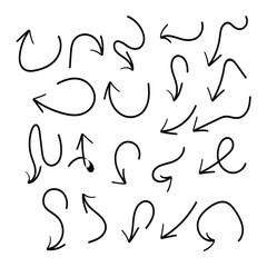 Elegant arrows set for business plan, presentation and education. Sign, Symbol, Hand drawn arrow collection in eps 10.