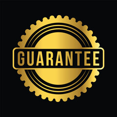 gold color guarantee rubber stamp, icon, flat, design, vector, illustrations, education, style, trendy, collections