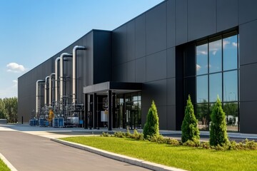 Obraz premium Modern Factory Embracing Zero Waste Principles for a Sustainable Future