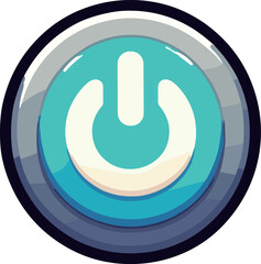 シンプルな電源ボタンのイラスト