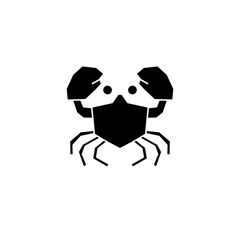 crab icon illustration. design and graphic. black and white