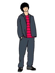 illustration of a man in a casual suit