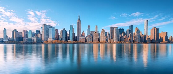 Obraz premium Stunning NYC skyline at sunrise