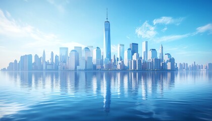 Fototapeta premium Stunning New York City skyline sunrise.