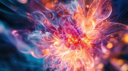 Neural Network Forming Luminous AI Intelligence Pattern