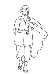 cartoon illustration of a man