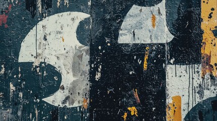 Fototapeta premium an image of abstract street art with a black theme.