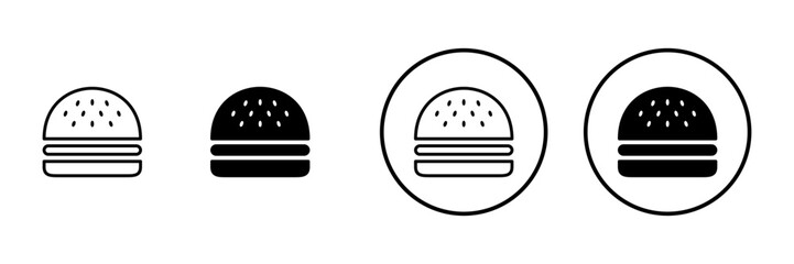 Burger icon vector. burger sign and symbol. hamburger