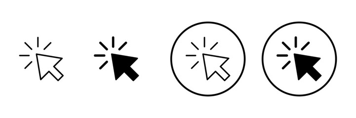 Click icon vector. pointer arrow sign and symbol. cursor icon