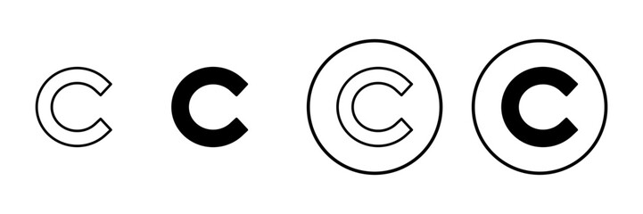 Copyright icon vector. copyright sign and symbol