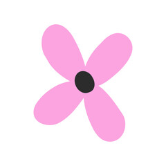 pink flower isolated on white background