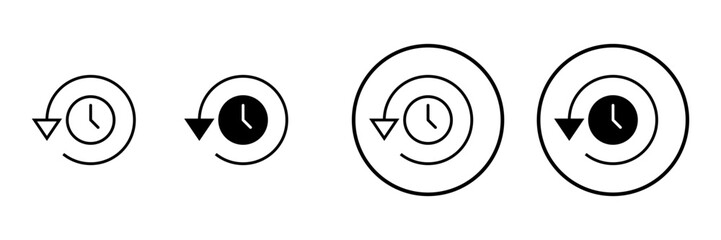 History icon vector. recent event history sign and symbol