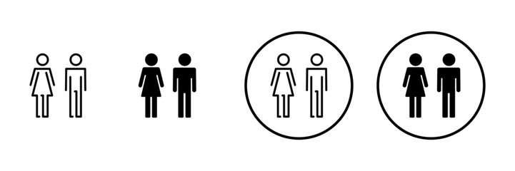 Man and woman icon vector. male and female sign and symbol. Girls and boys