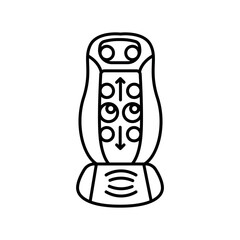 smart back massager black line icon for digital and print projects.