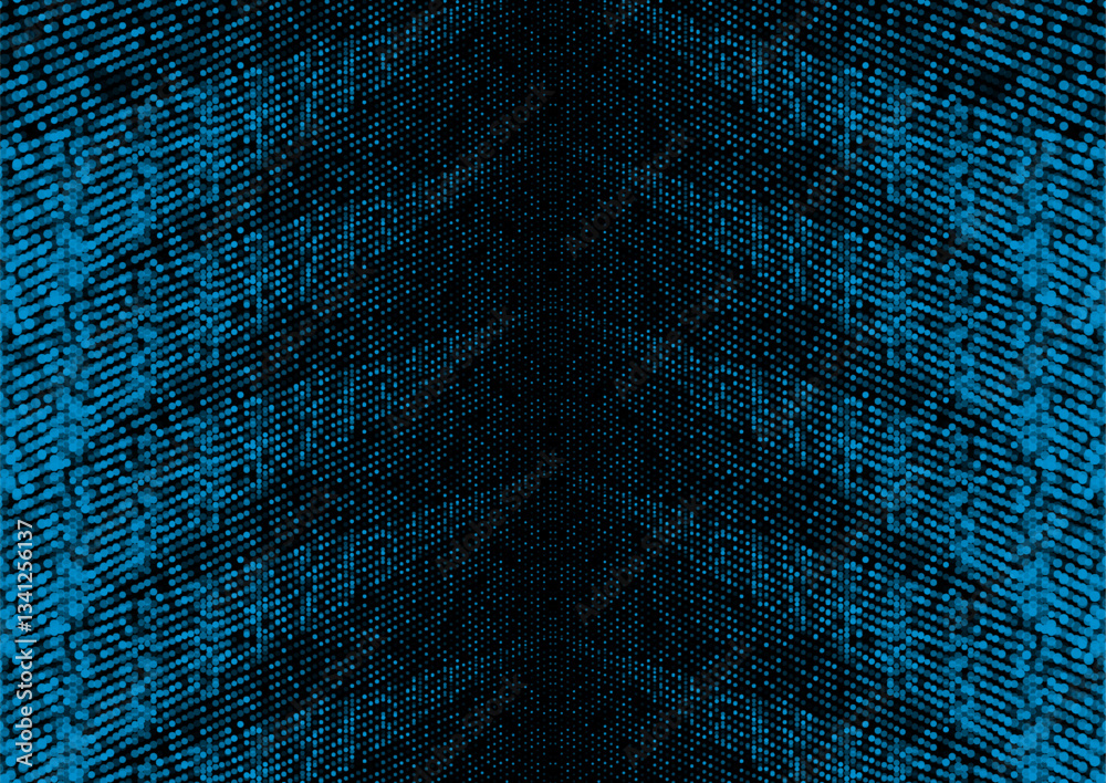 Aufkleber Bright blue minimal dotted arrows abstract futuristic tech background. Vector design