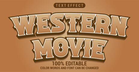 Editable Western movie  text style effect
