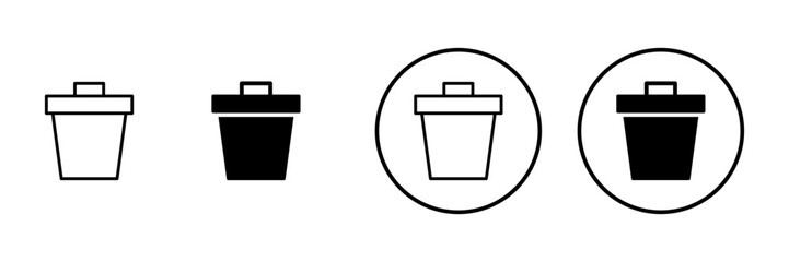 Trash icon vector. trash can icon. delete sign and symbol.