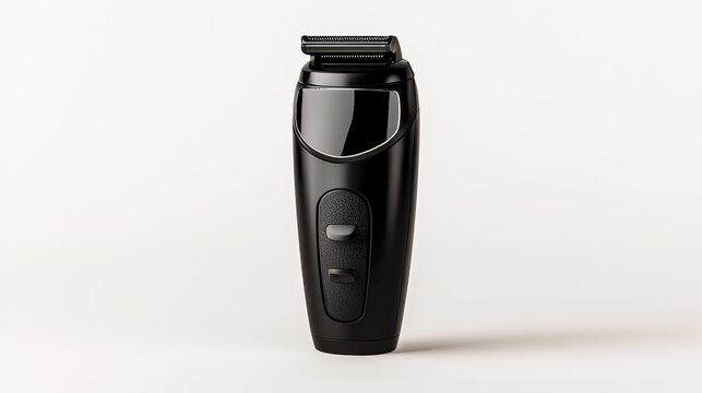Sleek black beard trimmer precision grooming for sharp defined look closeup