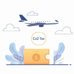 Fototapeta premiumClimate Change Climate Change Policy Carbon Footprint Roundish Flat Vector