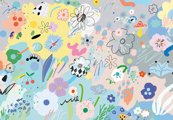 Abstract Art Floral Poster Layout