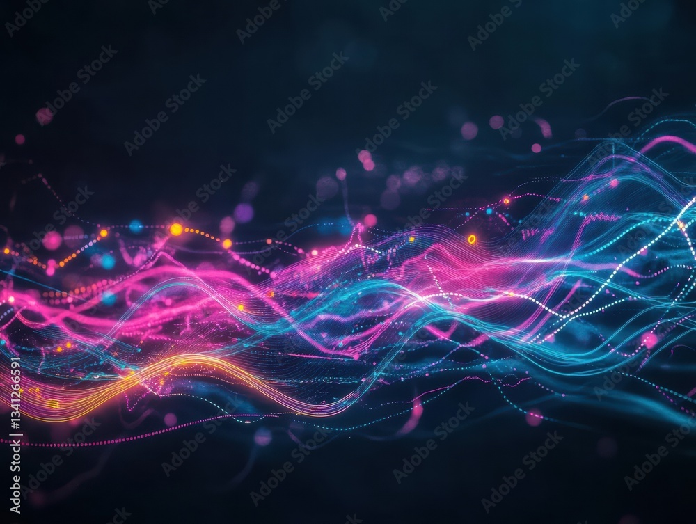 Aufkleber a vivid display of colorful light streaks creating an abstract visual experience representing motion