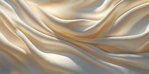 Obraz premium Creamy fabric, soft folds, light texture
