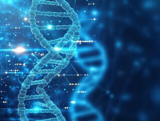 Abstract representation of dna molecule illustrating the structure of genetic material in a scientific context