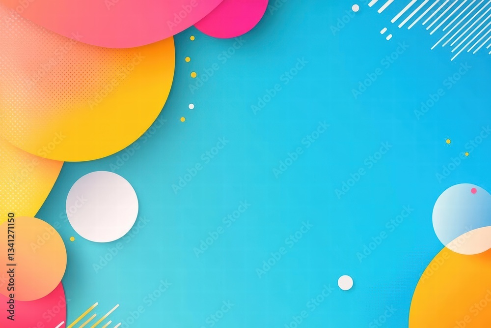 Poster an eye-catching colorful background featuring vibrant circles in an abstract aesthetic design full o