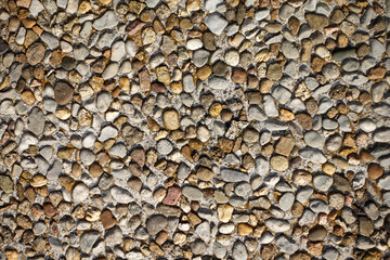 Textured Pebble Stone Pavement in Sunlight