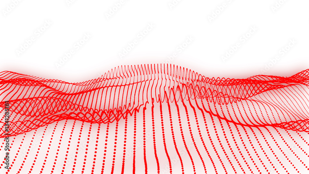Poster abstract red dot wave technology with light digital effect corporate concept. looping background red