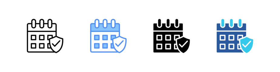 Calendar Multistyle Icon Sheet