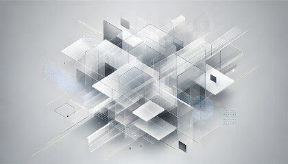 未来的な幾何学パターン、透明レイヤーとライン構成

