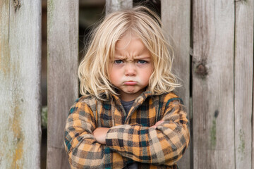 Fototapeta premium Child frown