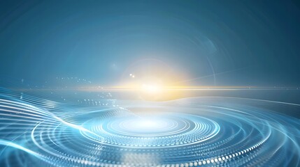 Seamless concentric circular signal pattern radiating outward representing satellite data transmission digital technology and modern communication networks