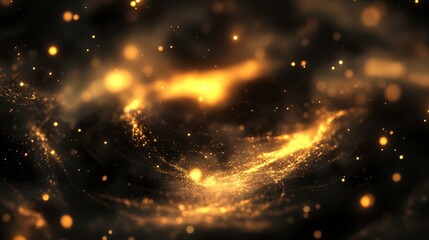 Fototapeta premium Golden Abstract Particle Background Design - Stunning Visuals