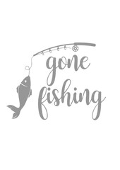 Gone Fishing SVG Design – Fun and Relaxing Artwork for T-Shirts, Mugs, Signs, and Personalized Gifts