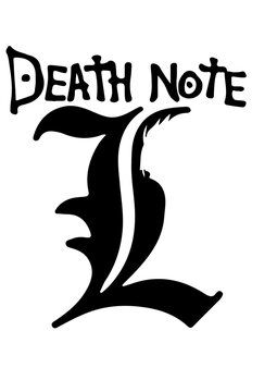 Death Note L SVG Design &ndash; Iconic Death Note Artwork for T-Shirts, Posters, Mugs, and Personalized Gifts