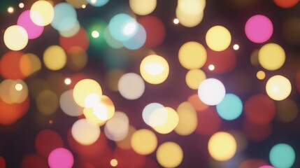 Abstract Bokeh Lights: A Colorful Blur of Light