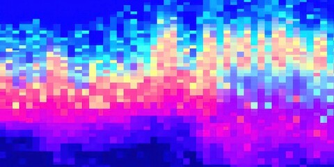 Abstract heatmap visualization with blue to red gradient color blocks, representation, heat