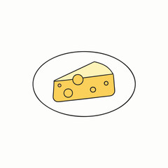 cheese on white background